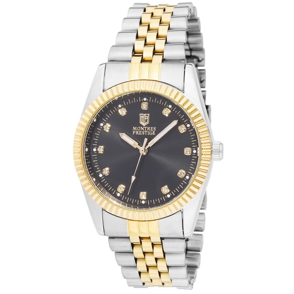Montres Prestige X Invicta Two Tone Watch 38mm black face